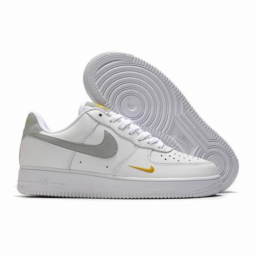 Cheap Nike Air Force 1 White Grey Shoes Men and Women-76 - Click Image to Close